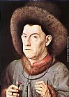 Jan van Eyck Portrait of a Man with Carnation painting